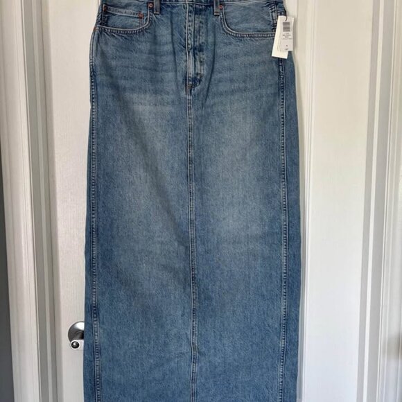 DENIM FORUM 90's Pencil Maxi Denim Skirt - Picture 5 of 7